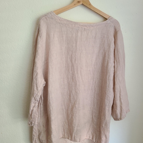Stella Martini 2X Blush Pink Lace Hem Blouse - Picture 4 of 8